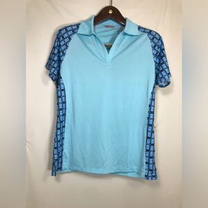 Bermuda Sands Golf Polo Shirt Womens Size Medium aqua